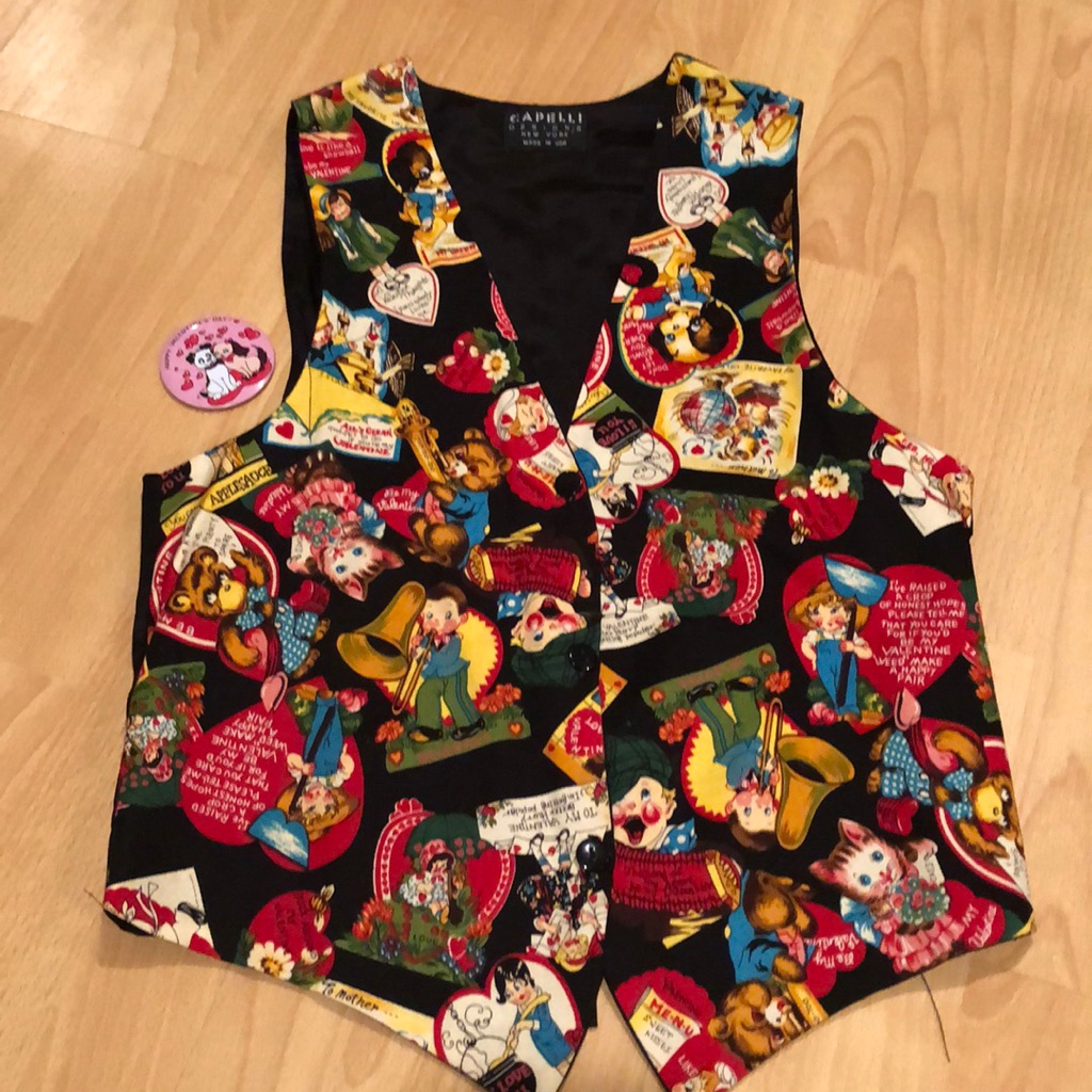 Happy Valentines Day Vintage Vest